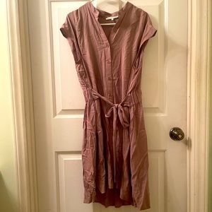 Brown button down dress